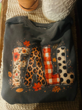Light Grey "FALL" sweatshirt with Polka Dot